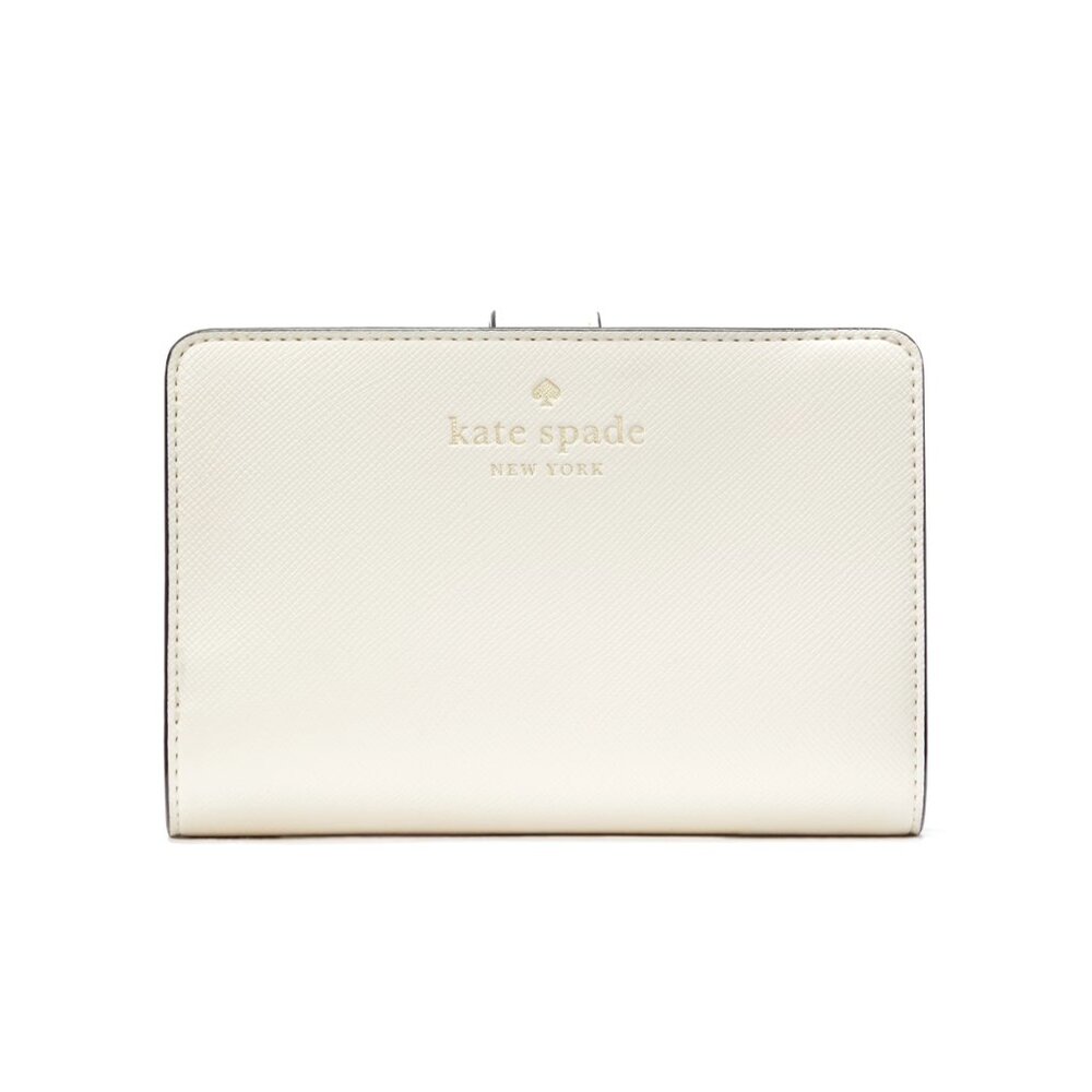 New Kate Spade Schuyler Medium Compact Bifold Wallet Meringue